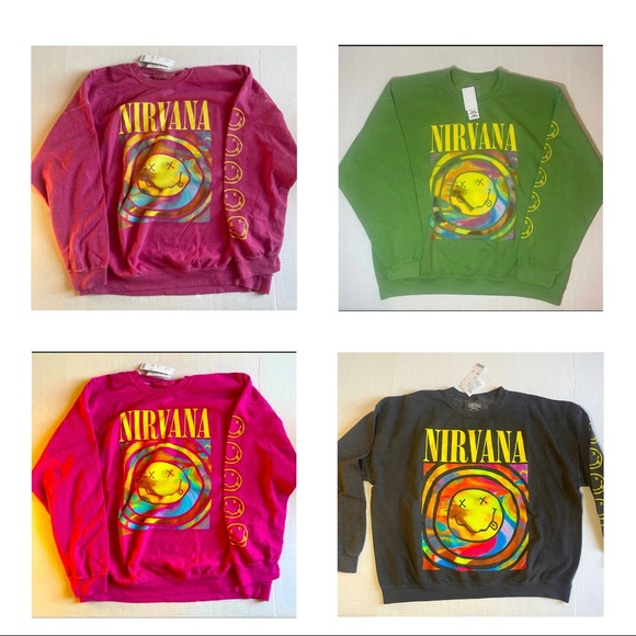 SALE! Nirvana Smile Sweatshirt L/XL Oversized - Picture 15 of 15